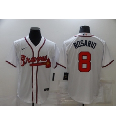 Men's Atlanta Braves #8 Eddie Rosario Nike White Jersey