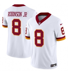Men's Washington Commanders #8 Brian Robinson Jr. White 2025 F.U.S.E. Throwback Vapor Limited Football Stitched Jersey