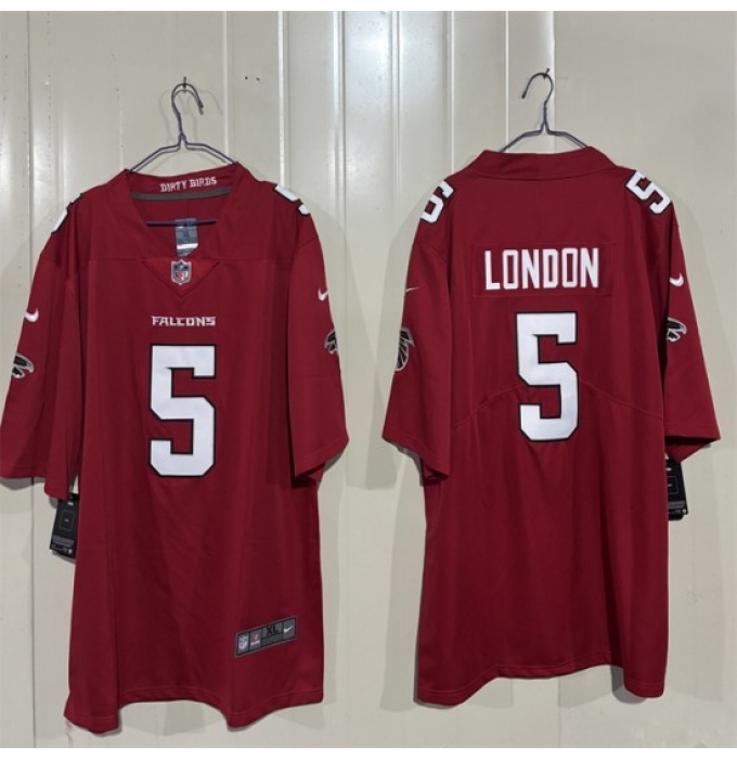 Men's Atlanta Falcons #5 Drake London Red 2026 New Vapor Untouchable Limited Stitched Football Jersey