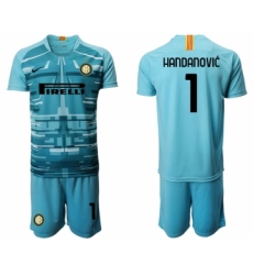 2020-21 Inter Milan 1 HANDANOVIC Blue Goalkeeper Soccer Jersey