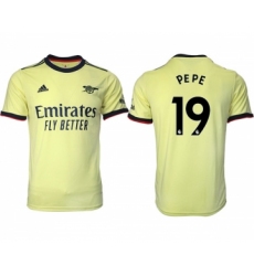 Arsenal F.C #19 Nicolas Pépé Away Soccer Jersey2
