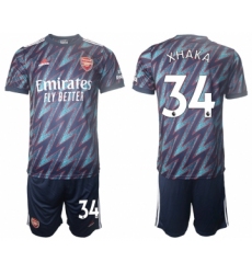 Men 2021-2022 Club Arsenal away blue 34 Soccer Jersey