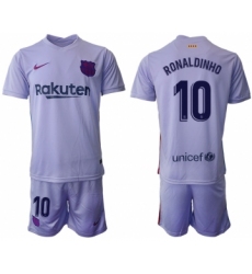 Men 2021-2022 Club Barcelona away purple 10 Soccer Jerseys