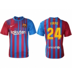 Men 2021-2022 Club Barcelona home aaa version red 24 Nike Soccer Jersey