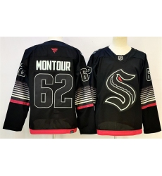 Men's Seattle Kraken #62 Brandon Montour Black 2026 Alternate Stitched Hockey Jersey