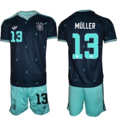 Men's Germany #13 Thomas Müller Navy 2026 Away Soccer Jersey Suit