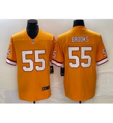 Men's Nike Tampa Bay Buccaneers #55 Derrick Brooks Yellow Limited Stitched Throwback Jersey