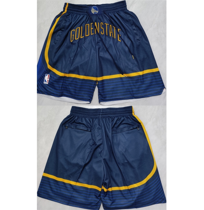 Men's Golden State Warriors Navy Shorts(Run Small)