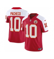 Men's Nike Kansas City Chiefs #10 Isiah Pacheco Red White 2023 F.U.S.E. Vapor Untouchable Limited Football Stitched Jersey