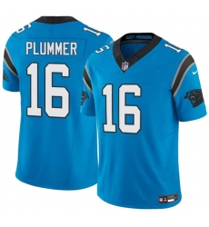 Men's Carolina Panthers #16 Jack Plummer Blue 2024 F.U.S.E. Vapor Limited Football Stitched Jersey
