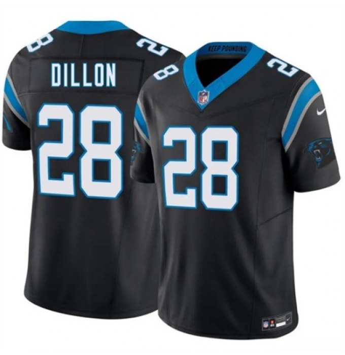 Men's Carolina Panthers #28 A.J. Dillon Black 2026 F.U.S.E. Vapor Limited Football Stitched Jersey