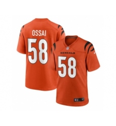 Men's Nike Cincinnati Bengals #58 Joseph Ossai Orange Football Stitched Game Jersey