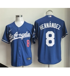 Men's Los Angeles Dodgers #8 Enrique Hernández Royal 2026 Gold Collection Stitched Baseball Jersey