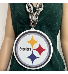 Pittsburgh Steelers Fan Chain, NFL fans, Team Logo Big necklace,  large  pendant, Medal gift clothing tag Accessories