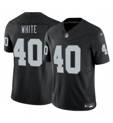 Men's Las Vegas Raiders #40 Devin White Black 2025 F.U.S.E. Vapor Football Stitched Jersey