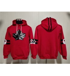 Men's Team Canada Red Ageless Must-Have Lace-Up Pullover Hoodie