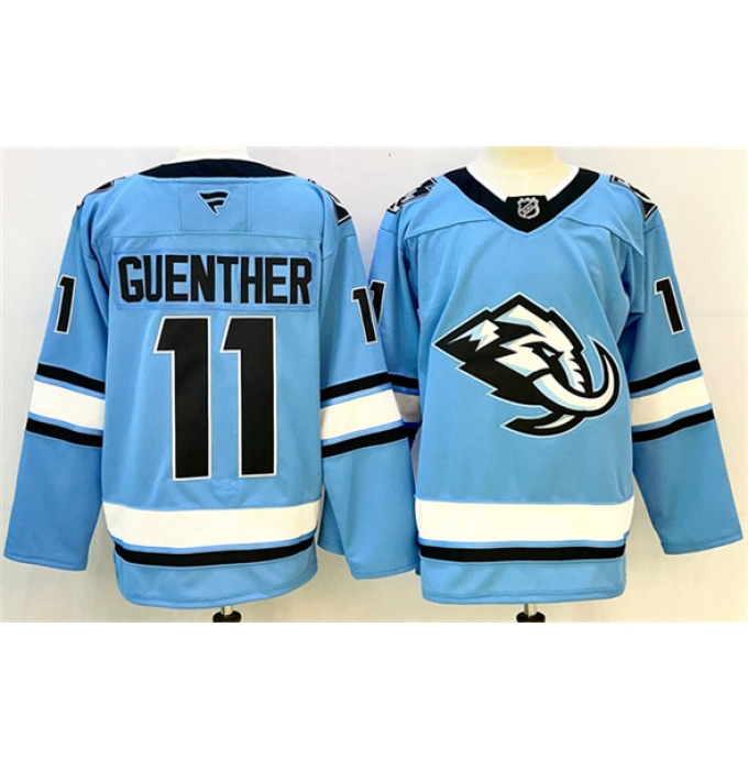 Men's Utah Mammoth #11 Dylan Guenther Blue 2025 Stitched Jersey