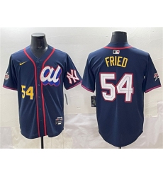 Men's American League #54 Max Fried Navy 2025 All-Star Edition Limited Stitched Baseball Jersey