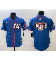 Men's National League Washington Nationals Team Big Logo Blue 2025 All-Star Edition Limited Stitched Baseball Jersey