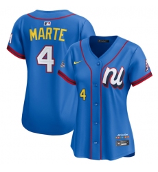 Women's National League #4 Ketel Marte Blue 2025 All-Star Edition Limited Stitched Baseball Jersey(Run Small)