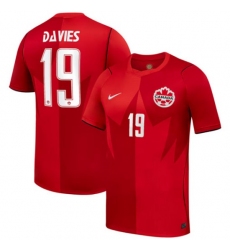 Men's Canada #19 Alphonso Davies 2026 Red Home Soccer Jersey