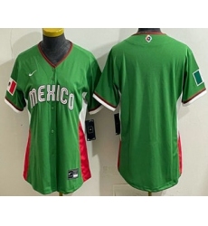 Women's Mexico Blank Green 2026 World Baseball Classic Cool Base Jersey