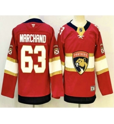 Youth Florida Panthers #63 Brad Marchand Red Authentic Jersey