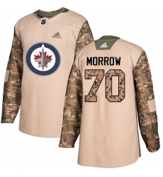 Men's Adidas Winnipeg Jets #70 Joe Morrow Authentic Camo Veterans Day Practice NHL Jersey