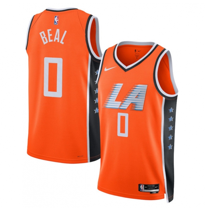 Men's Los Angeles Clippers #0 Bradley Beal Orange 2025-26 City Edition Swingman Stitched Jersey