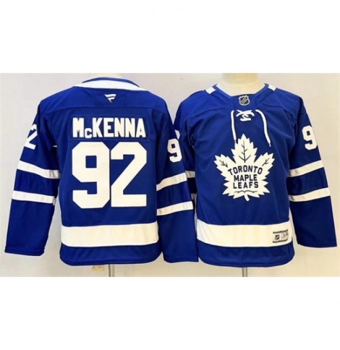 Youth Toronto Maple Leafs #92 Gavin McKenna Fanatics Home Blue Premium Player Jersey