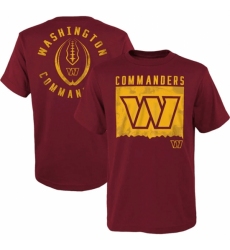 Men's Washington Commanders Burgundy Preschool Liquid Camo Logo T Shirt