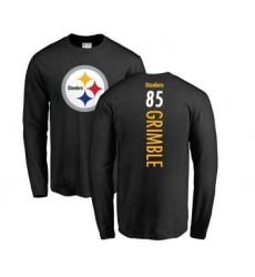 Football Pittsburgh Steelers #85 Xavier Grimble Black Backer Long Sleeve T-Shirt