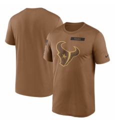 Men's Houston Texans 2023 Brown Salute To Service Legend Performance T Shirt