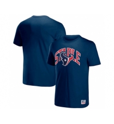 Men's Houston Texans x Staple Navy Logo Lockup T-Shirt