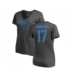 Football Women's Tennessee Titans #17 Ryan Tannehill Ash One Color T-Shirt