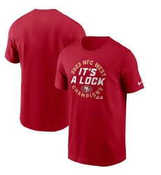 Men's San Francisco 49ers Scarlet 2023 NFC West Division Champions Locker Room Trophy Collection T-Shirt