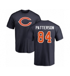 Football Chicago Bears #84 Cordarrelle Patterson Navy Blue Name & Number Logo T-Shirt