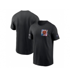 Men's Chicago Bears Black 2023 Crucial Catch Sideline Tri-Blend T-Shirt