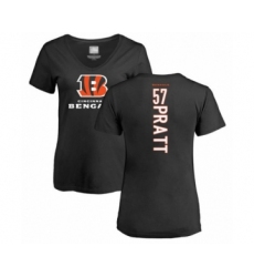 Football Women's Cincinnati Bengals #67 John Miller Black Backer Long Sleeve T-Shirt