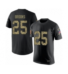 Football New England Patriots #25 Terrence Brooks Black Camo Salute to Service T-Shirt