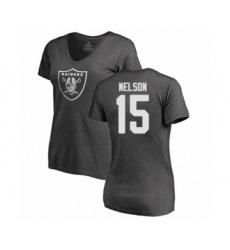 Football Women's Oakland Raiders #15 J. Nelson Ash One Color T-Shirt
