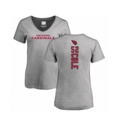 Football Women's Arizona Cardinals #52 Mason Cole Ash Backer V-Neck T-Shirt