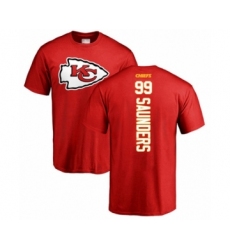 Football Kansas City Chiefs #99 Khalen Saunders Red Backer T-Shirt