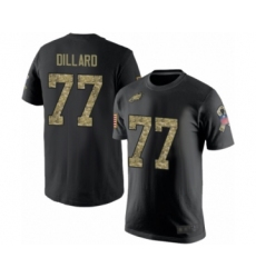 Philadelphia Eagles #77 Andre Dillard Black Camo Salute to Service T-Shirt