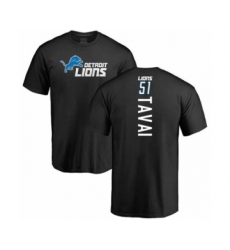 Football Detroit Lions #51 Jahlani Tavai Black Backer T-Shirt
