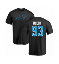 Football Carolina Panthers #93 Gerald McCoy Black Name & Number Logo T-Shirt