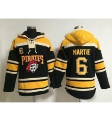 Men's Pittsburgh Pirates #6 Starling Marte Alternate Black MLB Hoodie