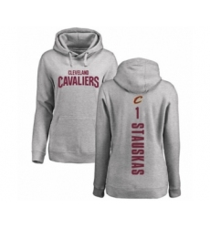 Basketball Women's Cleveland Cavaliers #1 Nik Stauskas Ash Backer Pullover Hoodie