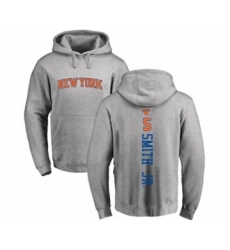 Basketball New York Knicks #5 Dennis Smith Jr. Ash Backer Pullover Hoodie