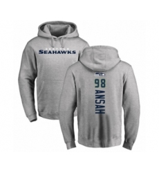 Football Seattle Seahawks #98 Ezekiel Ansah Ash Backer Pullover Hoodie